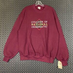 NWT Vintage M Gribble‎ College of National Chiropractic Pullover Sweater Men's L